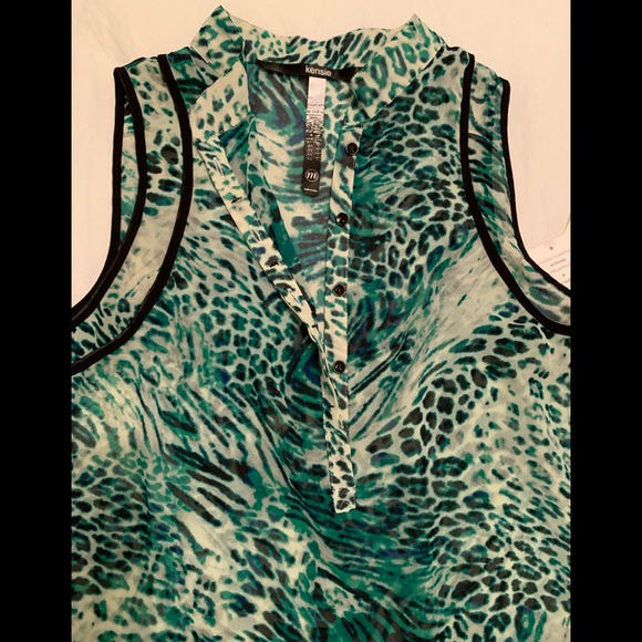 Tops,  KENSIE, size M, color green - Picture 3 of 3